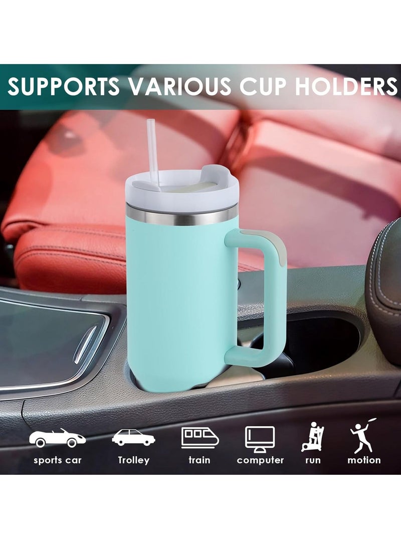 Tumbler 1200ml With Handle and Straw Lid Insulated 40 oz Reusable Stainless Steel Vacuum Insulated Water Bottles Travel Mug Iced Coffee Cup for Hot and Cold Beverages - Image 2