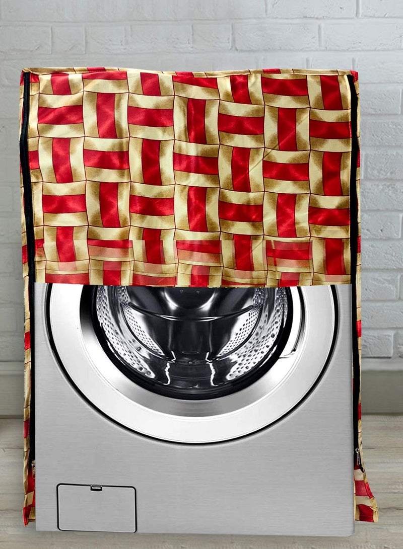 KANUSHI Industries MicrowaveOven Top Cover with 4 Utility Pockets 1 Pc Front Load Automatic Washing Machine CoverColor RedMicroWASMACFrontREDGoldenLINE - Image 4