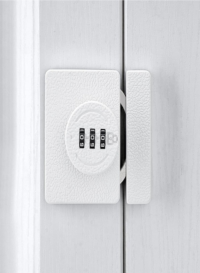 INIRET White Cabinet Lock,3 Digit Password Keyless,Anti Pry Mechanical Password Lock,Protect Privacy,for Drawer,Cabinets,Locker, Closet,Windows,Sliding Door,Bathroom,and Garden - Image 1