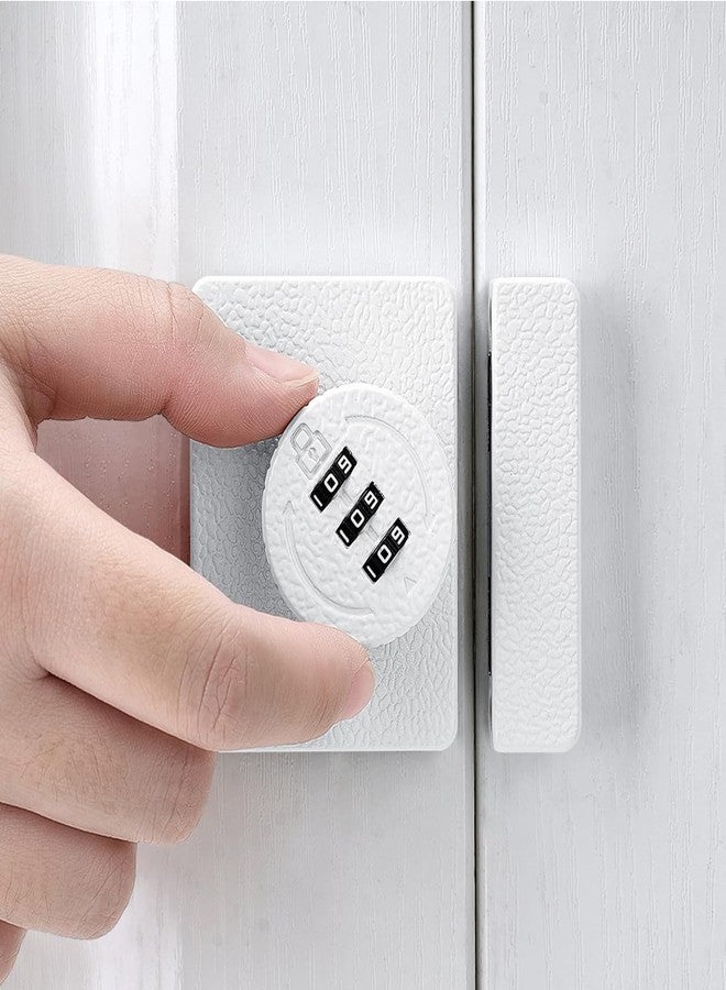 INIRET White Cabinet Lock,3 Digit Password Keyless,Anti Pry Mechanical Password Lock,Protect Privacy,for Drawer,Cabinets,Locker, Closet,Windows,Sliding Door,Bathroom,and Garden - Image 4