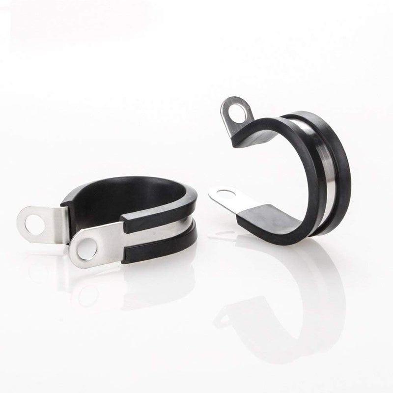 LOKMAN 20 Pack 1/2 Inch Stainless Steel Cable Clamp, Rubber Cushioned Insulated Clamp, Conduit Wire Holder Strap Clips for Tube, Pipe or Wire Cord Installation - Image 4