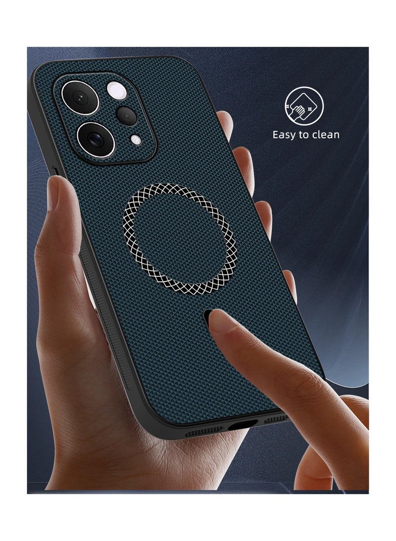 عام لجهاز VIVO V70 حافظة جلدية بنسيج مثلثي، غطاء واقٍ مغناطيسي مضاد للصدمات. - Image 2