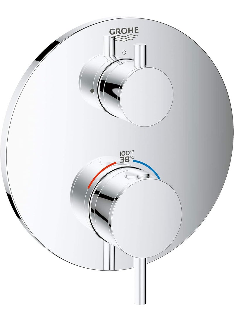 Grohe GROHE 24151003 Atrio Dual Function 2Handle Thermostatic Trim Starlight Chrome  - Image 1