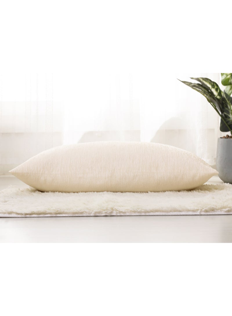 PHF 2 Piece 30cm x 50cm Lumbar Throw Pillow Covers, Rectangle Boho Decorative Covers with Zipper Closure, Cream - Image 5