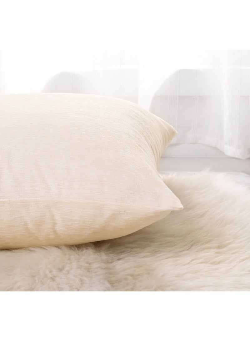 PHF 2 Piece 30cm x 50cm Lumbar Throw Pillow Covers, Rectangle Boho Decorative Covers with Zipper Closure, Cream - Image 3