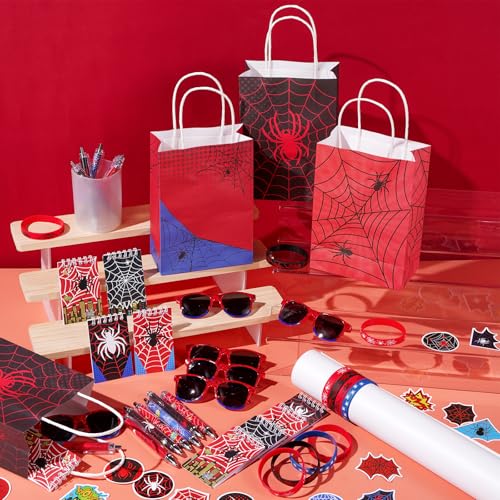 Vanblue 110Pcs Spider Party Favors Birthday Decorations Hero Theme Party SuppliesSpider Web GlassesGift BagsClassroom Rewards Goodie Bag StuffersPiata Fillers for Boys Movie Fans - Image 5