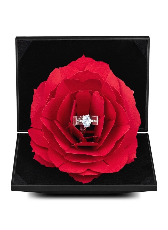 Wislist Creative Ring Box Small Ring case for Proposal Engagement Wedding Ceremony Birthday Gift Jewelry Display Presentation Storage Chest Holder Organizer (Black) - Image 3