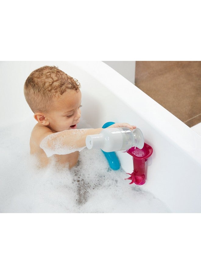 BOON Tubes Building Toddler Bath Tub Toy For Kids Aged 12 Months And Up Blue (Pack Of 3) - Image 5