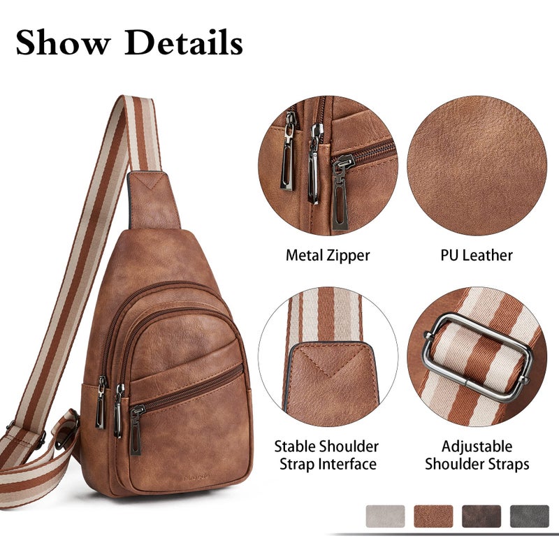 Mroede Sling Bag Crossbody Bags for Women Small Cross Body Bag Fanny Packs Chest Sling Purse for Daily Travel Leisure Sport - Image 5