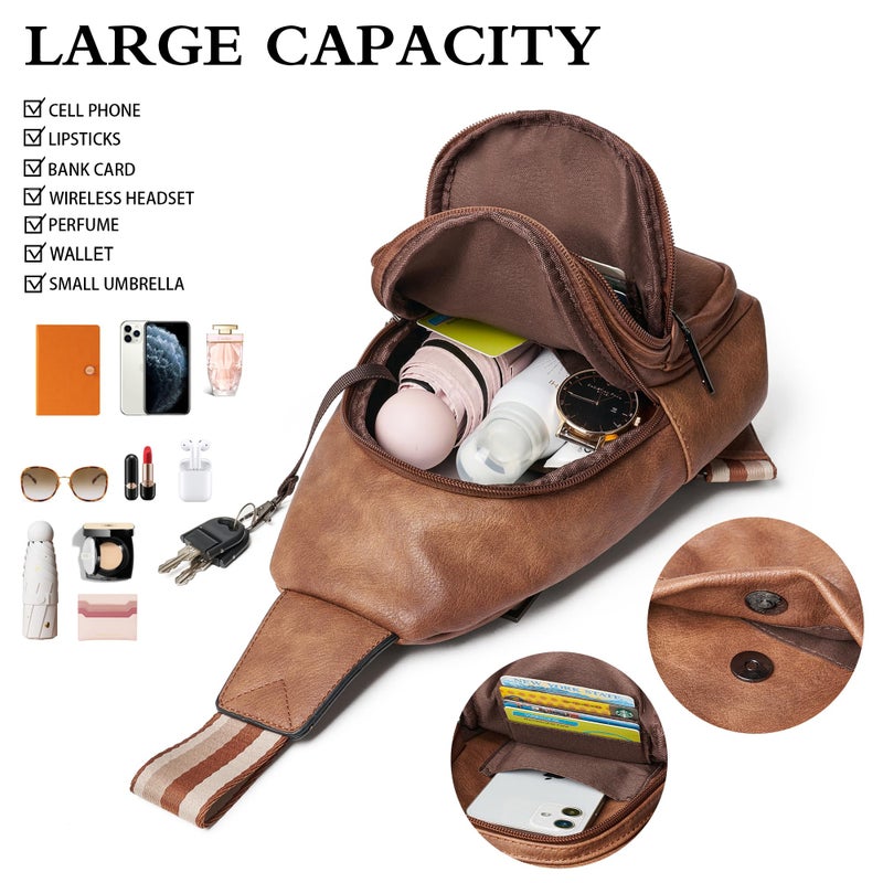 Mroede Sling Bag Crossbody Bags for Women Small Cross Body Bag Fanny Packs Chest Sling Purse for Daily Travel Leisure Sport - Image 3
