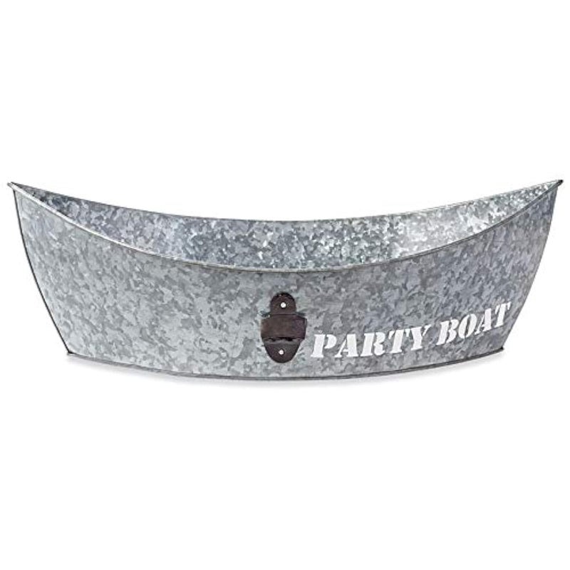 mud pie Tin Boat Party Drink Tub with Bottle Opener 8 12 x 28