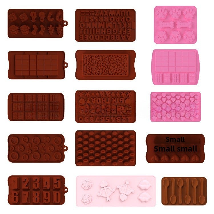 Silicone Chocolate Molds Alphabet Numbers Random Color 
