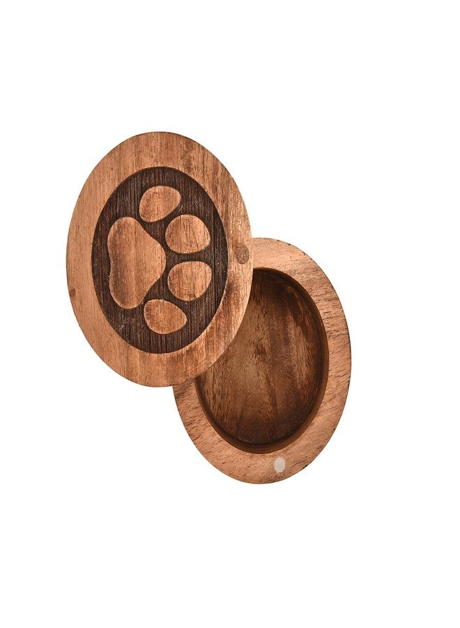 EDHAS Acacia Wood Decorative Urns Funeral Cremation Urn for Ashes for Dogs, Pet Urns for Cats (3.5" x 3.5" x 2.5") - Image 3