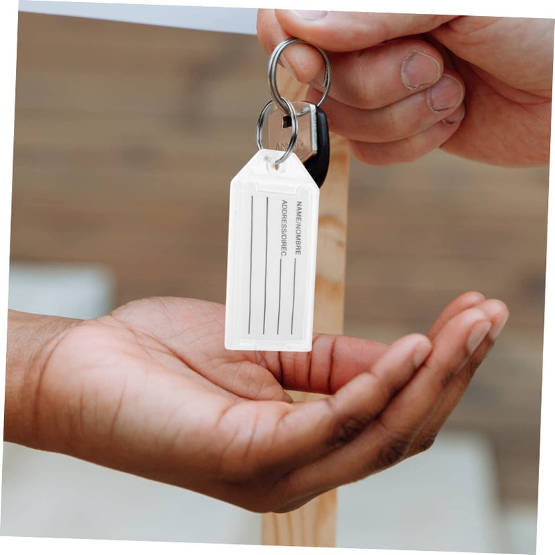 90 Pcs White Plastic Key Tags Luggage Identification Labels For Office And Hotel Use - Image 5