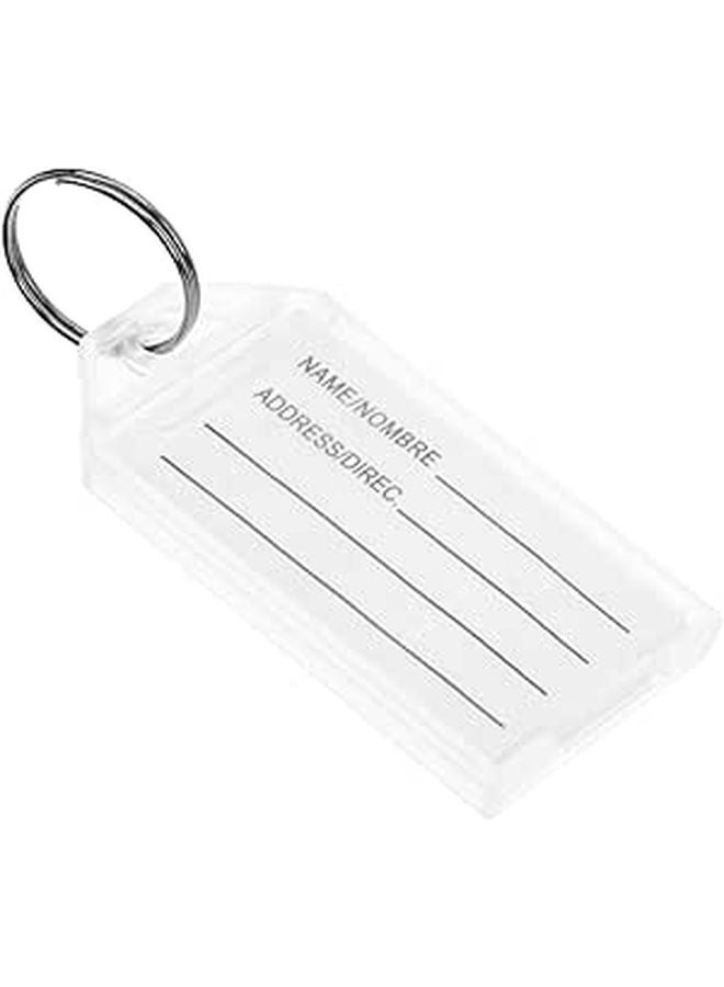 90 Pcs White Plastic Key Tags Luggage Identification Labels For Office And Hotel Use - Image 1