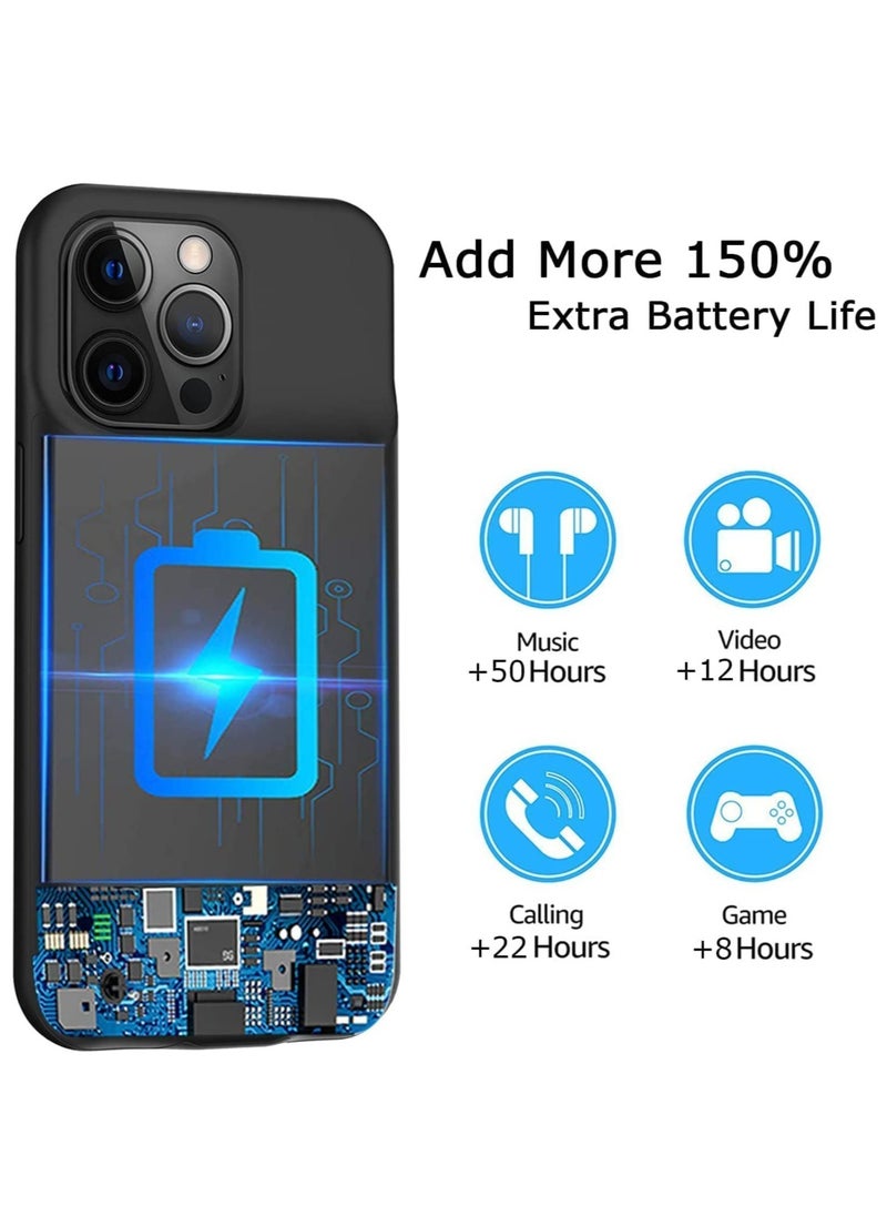 ELTRAZONE - Battery Case for iPhone 13 Pro Max, Portable Battery Pack, Rechargeable Smart Charger Case, External Battery Charging Case, Compatible with (iPhone 13Pro Max, 4500 Mah). - Image 1