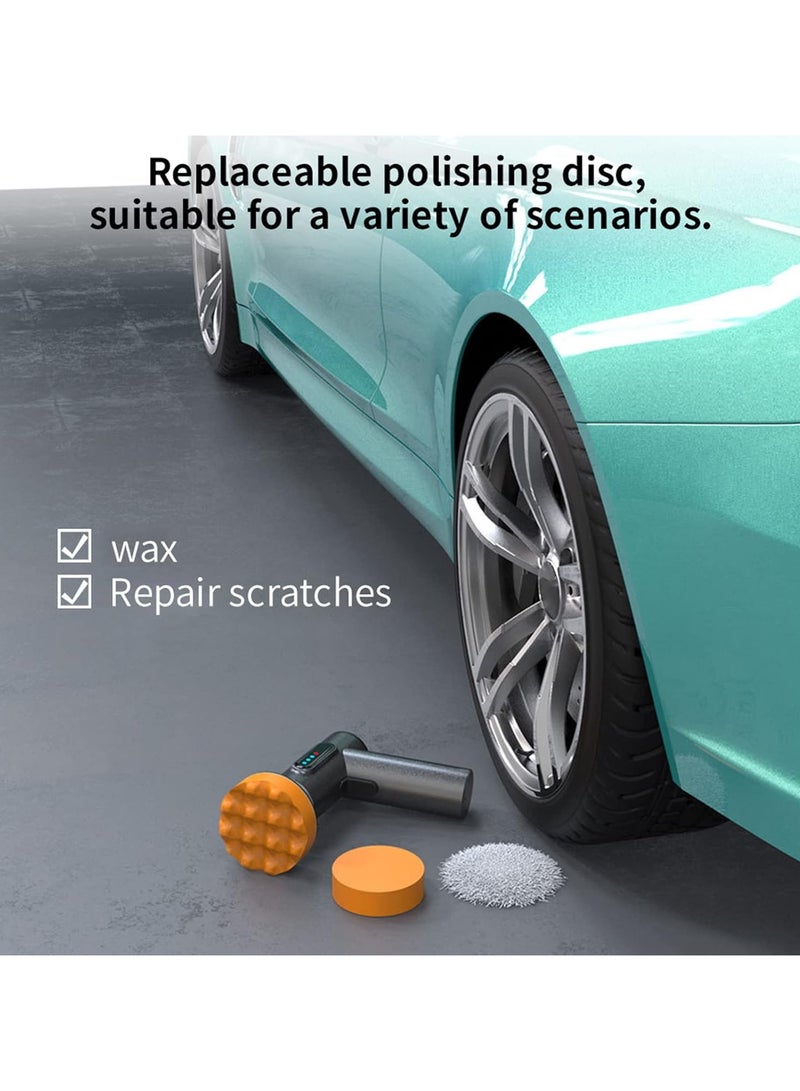 Generic Cordless Car Waxer Polisher with 4000mAh Capacity Battery1300rpm Speed, Digital Display USB Charging Buffer Polisher Kit for Car Detailing/Waxing/Polishing  - Image 2
