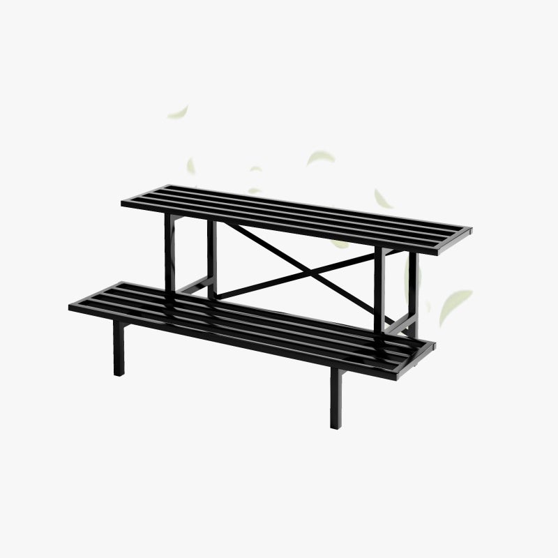 Zhongma 2 Tier Sturdy Metal Plant Stand Heavy Duty Plant Holder for Home Indoor and Outdoor, L35.43 x W17.5 x H14 inch, 440 LBS Capacity & Heavy Duty Construction. - Image 4