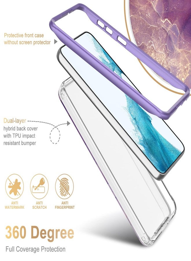 Esdot for Samsung Galaxy S23 Case,Military Grade Passing 21ft Drop Test,Rugged Cover with Fashionable Designs for Women Girls,Protective Phone Case for Galaxy S23 6.1" Glitter Purple Marble - Image 2