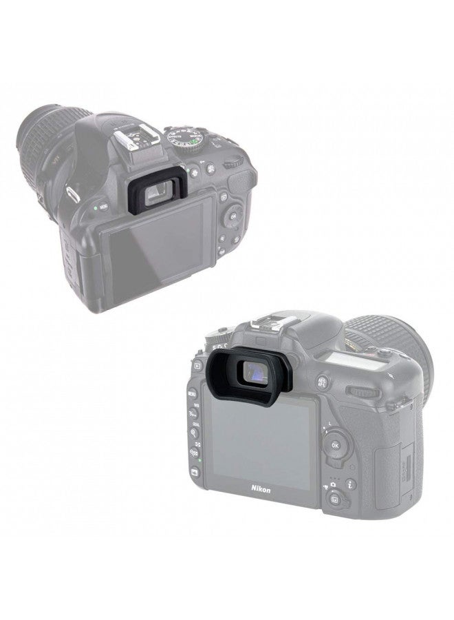JJC 2 Types Viewfinder Eyecup Eyepiece for Nikon D780 D750 D610 D3500 D3400 D5600 D5500 D7500 D7200, Soft Long Design + Original Eyeshade Replaces Nikon DK-25/20/21/23/24/28 Eye Cup - Image 2