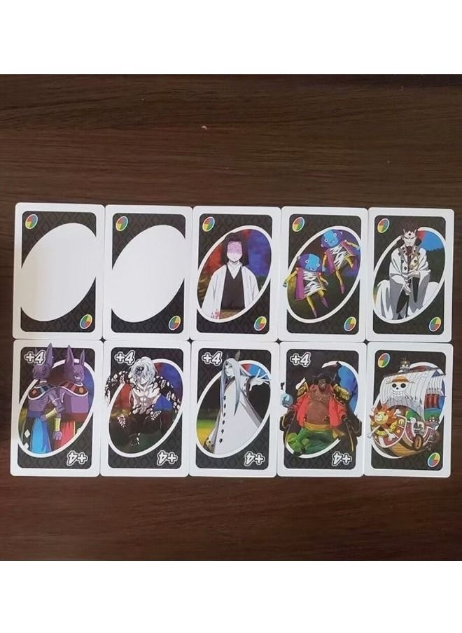 Kids Toys - Anime UNO Card Game, Anime Character Themed Collector Deck 112 Cards with Character Images, Including One Piece, Naruto, Dragon Ball, Demon Slayer 4 styles, Gift for Kid, Family and Adult Game Night - Image 1