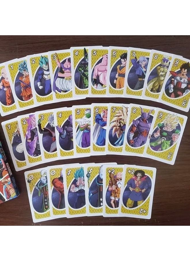 Kids Toys - Anime UNO Card Game, Anime Character Themed Collector Deck 112 Cards with Character Images, Including One Piece, Naruto, Dragon Ball, Demon Slayer 4 styles, Gift for Kid, Family and Adult Game Night - Image 1