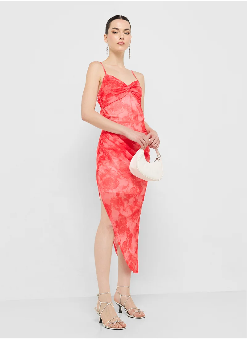 Ginger Floral Asymmetrical Dress