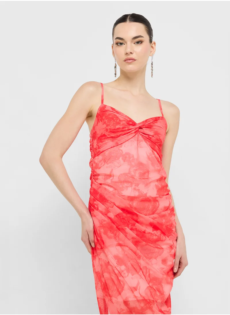 Ginger Floral Asymmetrical Dress