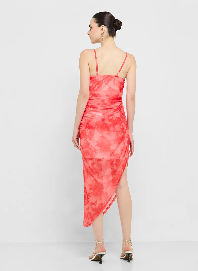 Ginger Floral Asymmetrical Dress