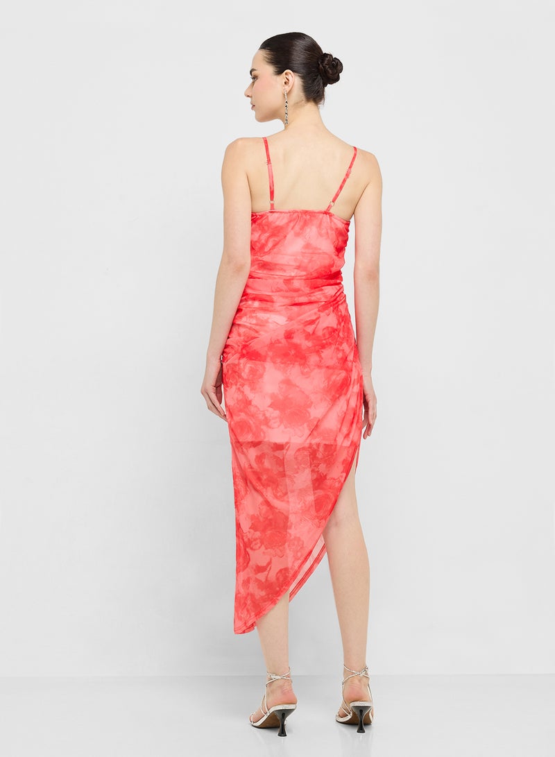 جينجر فستان أزهار غير متماثل - Image 3