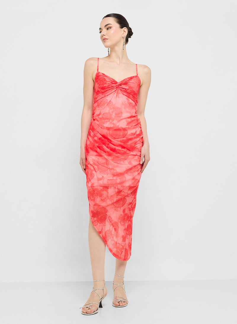 جينجر فستان أزهار غير متماثل - Image 4