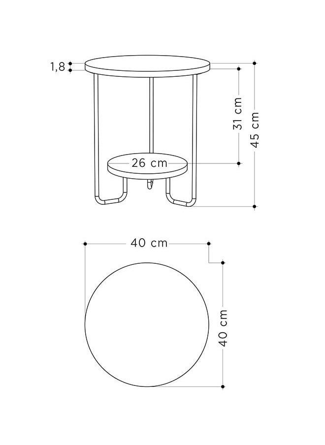 Mourah Home - Corro End Table - White  - 2 Years Warranty - Image 1