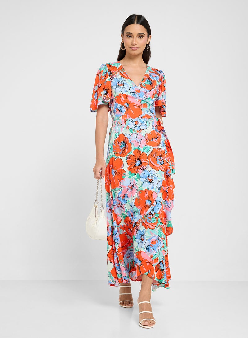 YAS Floral Print Dress - Image 1