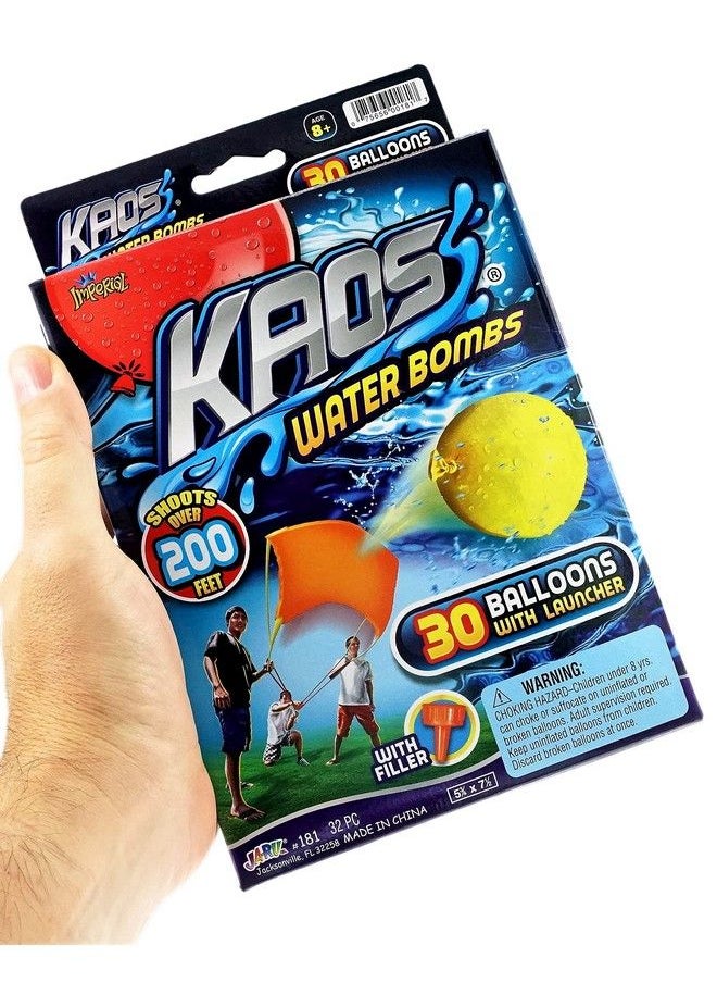 Ja-Ru Kaos Water Balloon Launcher, Water Balloon Slingshot, 30 Colorful Water Balloons & Rapid Water Injection Tool For Kids And Adults, (1 Pack) 200 Feet Range Water Bomb Sling Shot Set. 1811  - Image 3