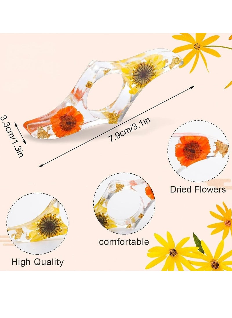 Oasisgalore 2 PCS Dried Flower Resin Book Bookmark Page Holder Reading Accessories for Gifts  - Image 2