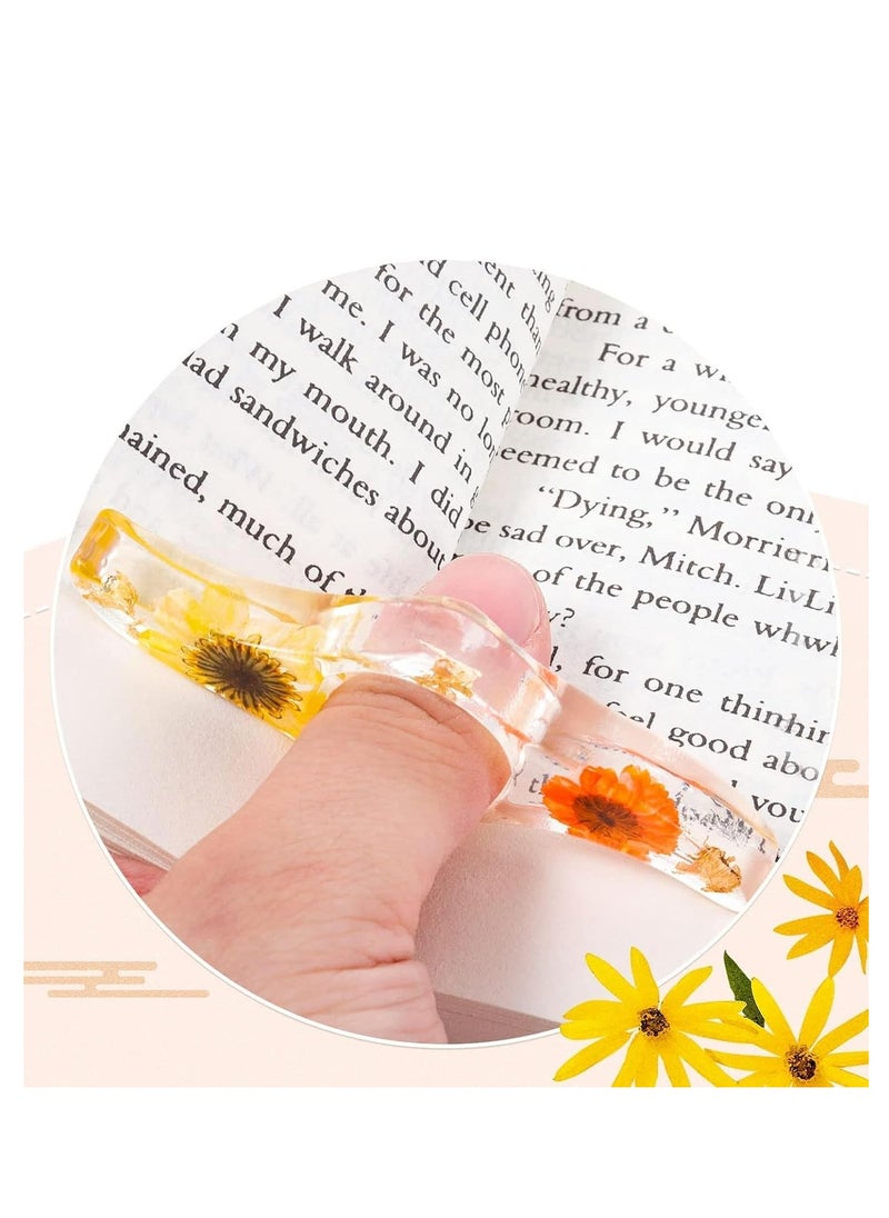 Oasisgalore 2 PCS Dried Flower Resin Book Bookmark Page Holder Reading Accessories for Gifts  - Image 3