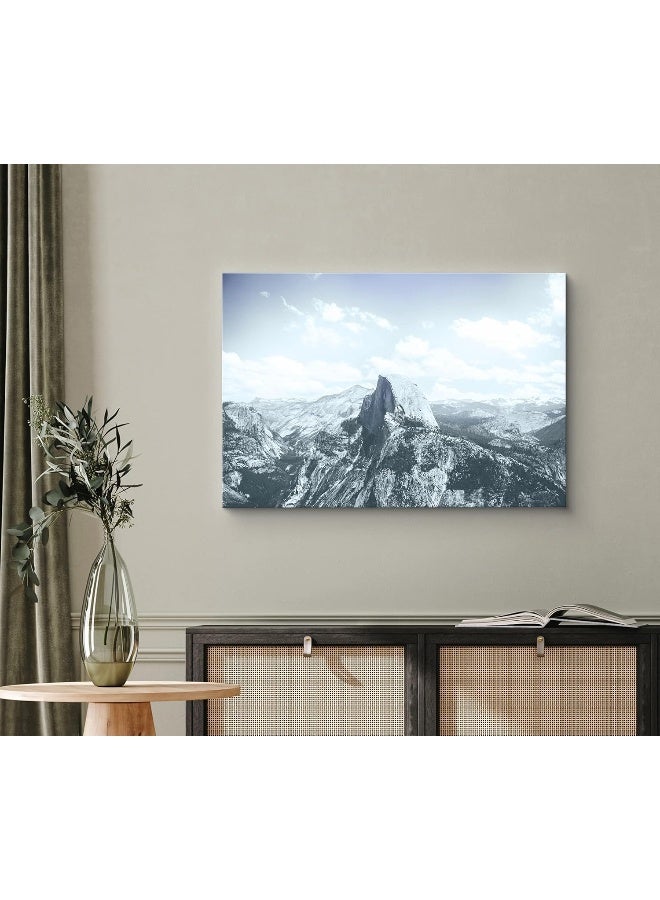 Wall26 Canvas Print Wall Art Washed Out Blue Duotone Mountain Landscape Nature Wilderness Photography Modern Art Rustic Scenic Colorful Multicolor for Living Room, Bedroom, Office - 24"x36" - Image 2
