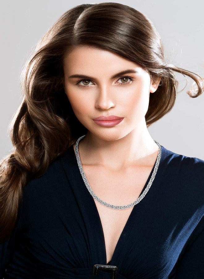 Miabella 925 Sterling Silver Italian Byzantine Necklace for Women, Handmade in Italy (Length 20 Inches) - Image 2