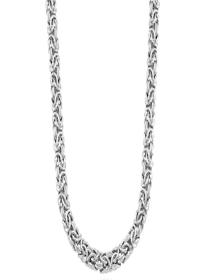 Miabella 925 Sterling Silver Italian Byzantine Necklace for Women, Handmade in Italy (Length 20 Inches) - Image 1