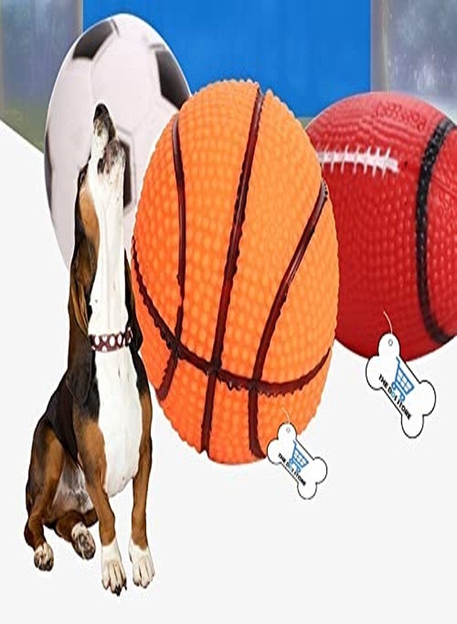 THE DDS STORE Squeaky Balls for Dogs Small, Fetch Balls for Dogs Rubber 3 Pack Bright Colors TPR Puppy Toys Dog Toy Balls Dog Squeaky Toys Spike Ball Dog Chew Toys for Small to Medium Breeds - Image 1