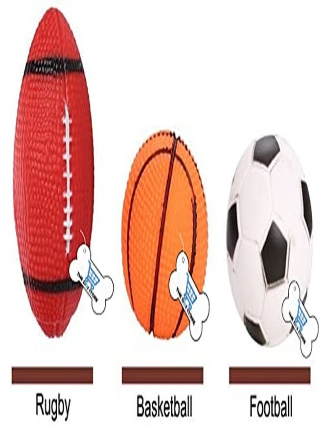 THE DDS STORE Squeaky Balls for Dogs Small, Fetch Balls for Dogs Rubber 3 Pack Bright Colors TPR Puppy Toys Dog Toy Balls Dog Squeaky Toys Spike Ball Dog Chew Toys for Small to Medium Breeds - Image 2