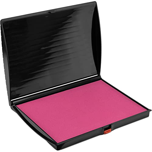 Rubber Stamp Creation Large Premium Pink Ink Stamp Pad - 5" by 7" - Quality Felt Pad - Image 1
