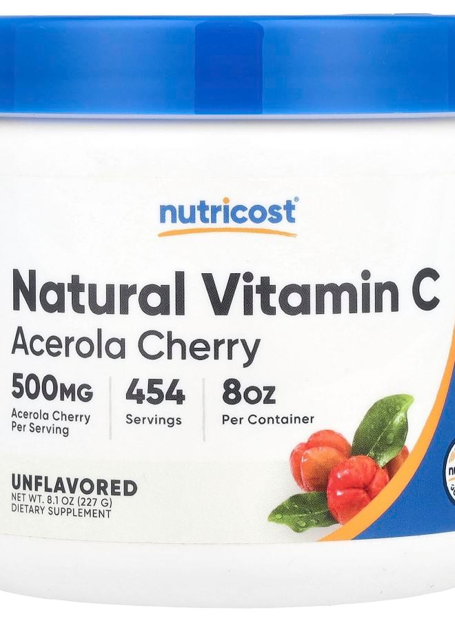 Nutricost Natural Vitamin C Unflavored 8.1 oz (227 g)