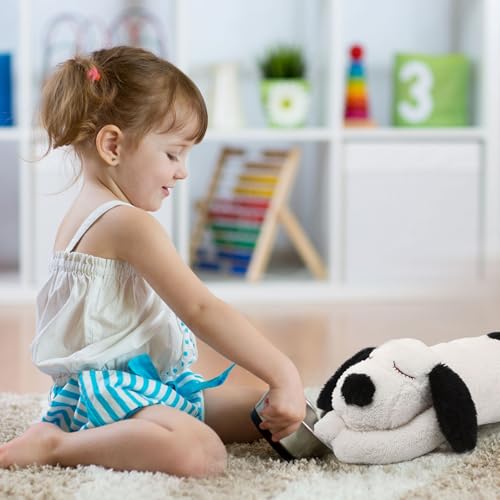 Queekay Dog Body Pillow Stuffed Animals Plush Long Body Pillow for Dogs Large Sleeping Hugging Puppy Cushion Gift for Birthday Party236 InchBlack and Beige - Image 5