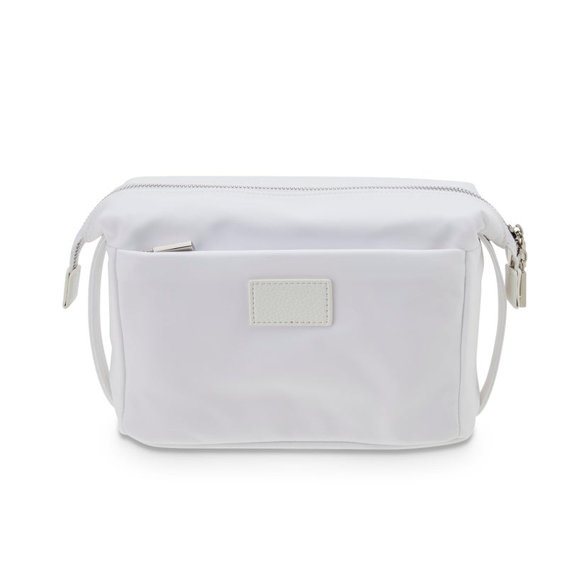 ETOILE Jet Setter Travel Case Off White Soft Flexible and Foldable Makeup Cosmetic Travel Bag - Image 2