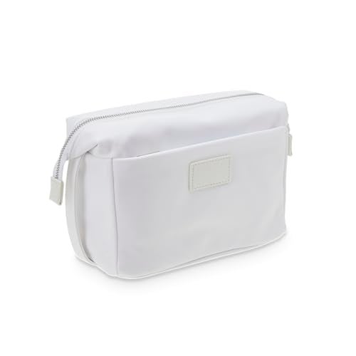 ETOILE Jet Setter Travel Case Off White Soft Flexible and Foldable Makeup Cosmetic Travel Bag - Image 3