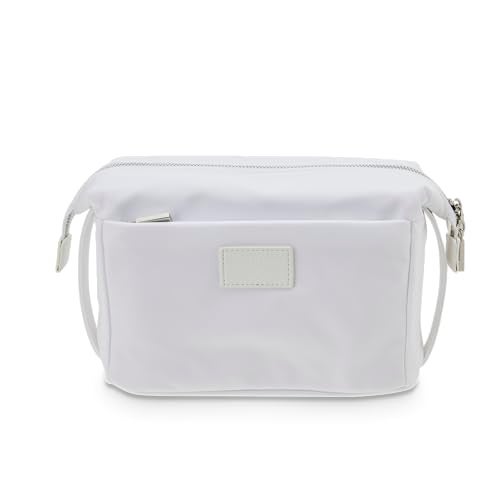 ETOILE Jet Setter Travel Case Off White Soft Flexible and Foldable Makeup Cosmetic Travel Bag - Image 1