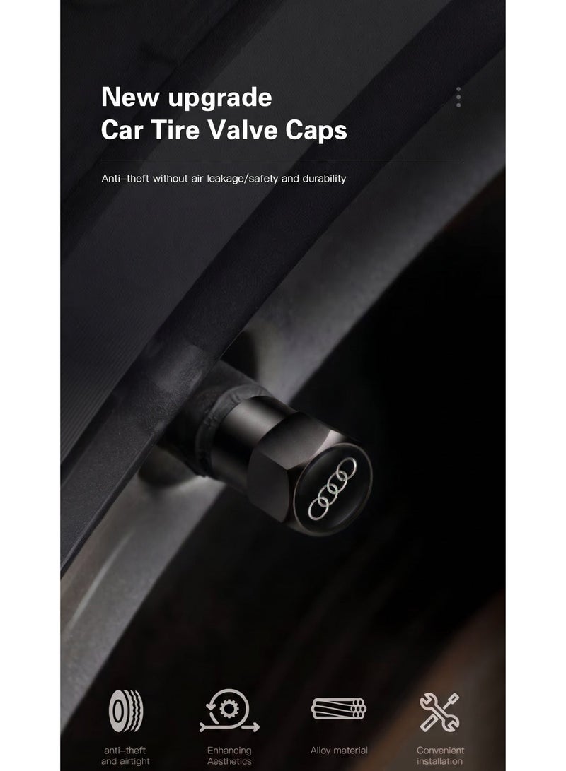 Car Wheel Tire Air Valve Cap 4pcs Caps Stem Covers Accessories Fit for A4,A5,A6,A8,Q3,Q7, all other Models - Image 4