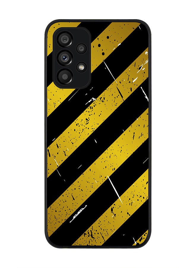 Stylizedd Rugged Black edge case for Samsung Galaxy A23 (LTE/4G) Slim fit Soft Case Flexible Rubber Edges Anti Drop TPU Gel Thin Cover - Under Construction - Image 1