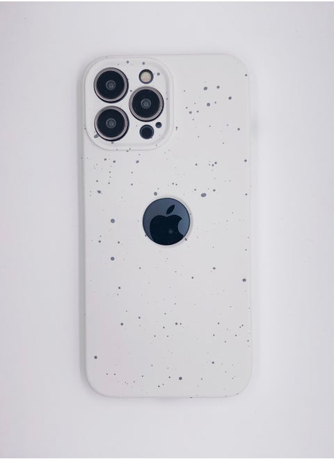iPhone 13 Pro Max New Dotted Design Glow Feel PKK Silicone Case for iPhone 13 Pro Max White
